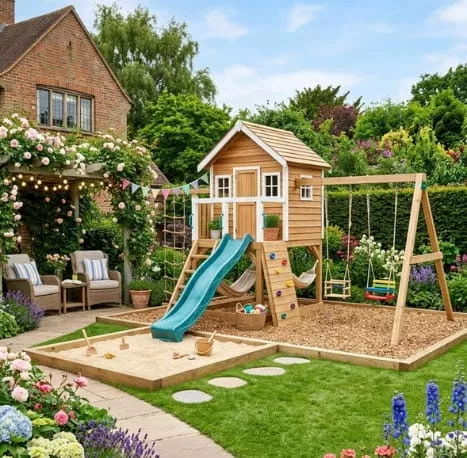 Safe outdoor play area for children